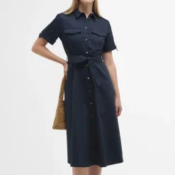 Dresses|Dresses|Barbour Ivy Cotton-Sateen Midi Dress - UK 8