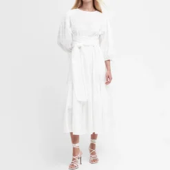 Dresses|Dresses|Sleeper Barbour Kelburn Cotton-Blend Seersucker Gauze Midi Dress - UK 10