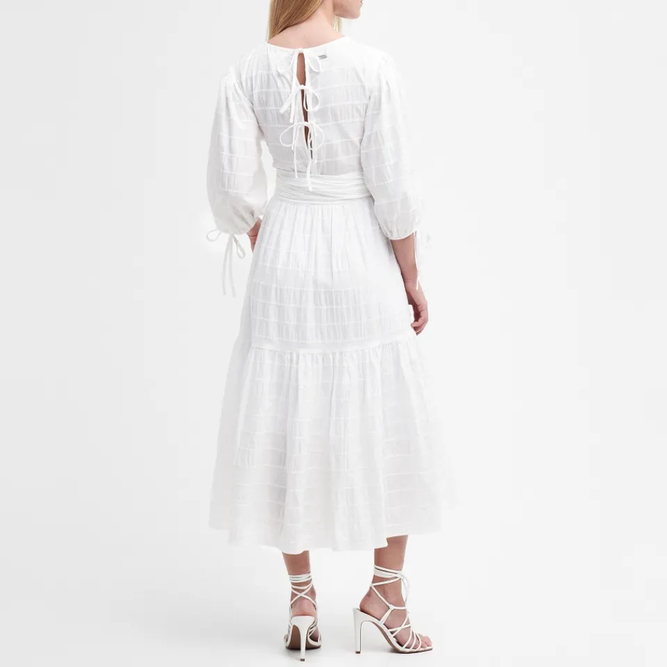 Dresses|Dresses|Sleeper Barbour Kelburn Cotton-Blend Seersucker Gauze Midi Dress - UK 10