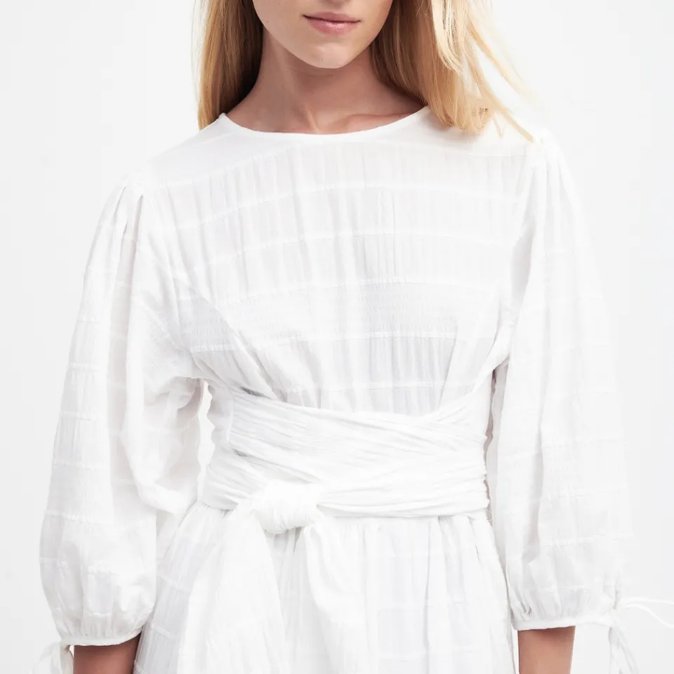 Dresses|Dresses|Sleeper Barbour Kelburn Cotton-Blend Seersucker Gauze Midi Dress - UK 10