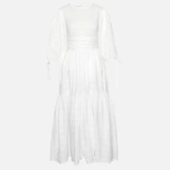 Dresses|Dresses|Sleeper Barbour Kelburn Cotton-Blend Seersucker Gauze Midi Dress - UK 10