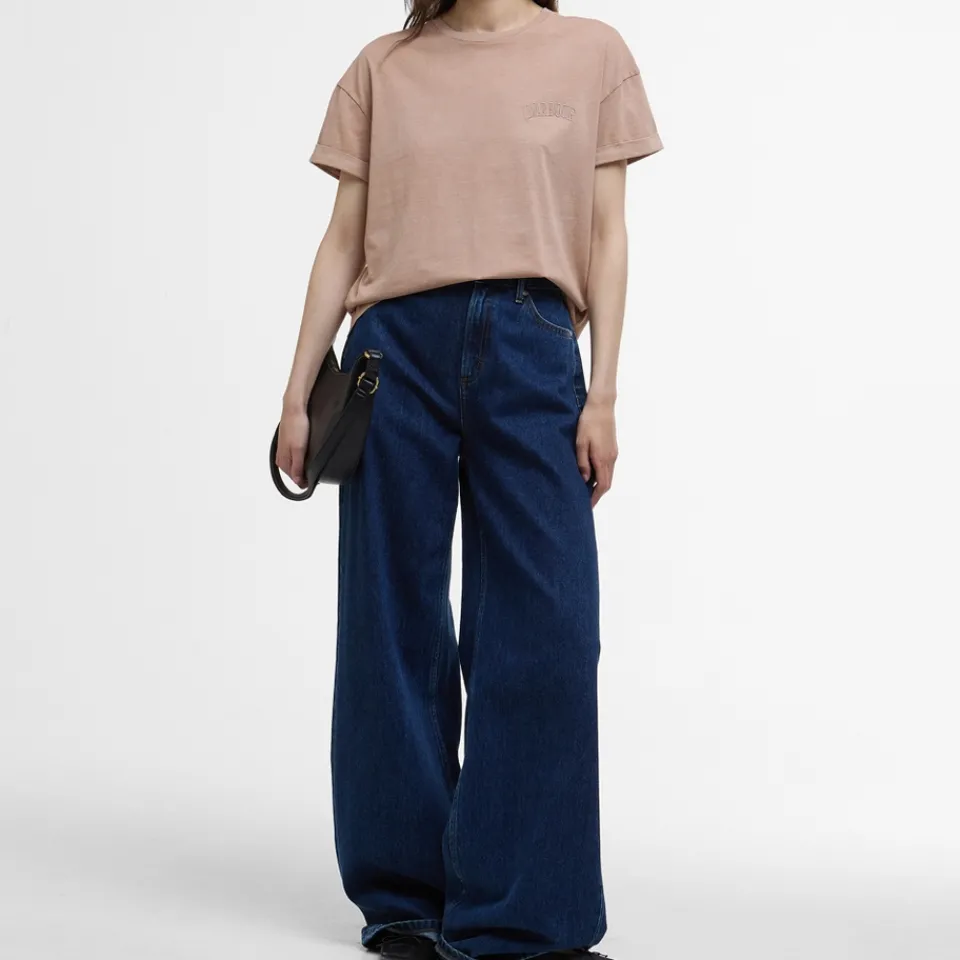 Loungewear|T-Shirts And Tops|Rotate Sunday Barbour Sandgate Cotton-Jersey T-Shirt - UK 12