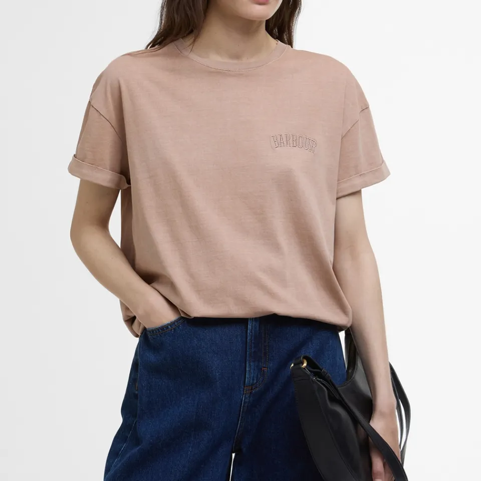 Loungewear|T-Shirts And Tops|Rotate Sunday Barbour Sandgate Cotton-Jersey T-Shirt - UK 12