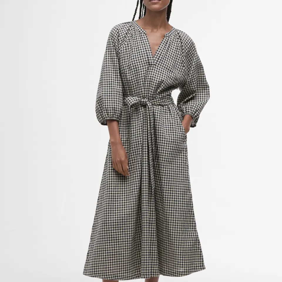 Dresses|Dresses|Ganni Barbour Suri Cotton-Gingham Midi Dress - UK 10