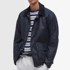 Jackets|Coats|Barbour Utility Spey Waxed Cotton Jacket - S