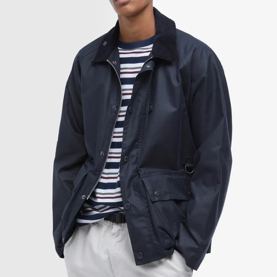 Jackets|Coats|Barbour Utility Spey Waxed Cotton Jacket - S