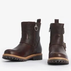 Boots|Birkenstock Barbour Women's Bramble Waterproof Leather Biker Boots - UK 7