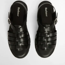 Sandals & Slides|Sandals|Ganni Barbour Women's Otterburn Leather Fisherman Sandals