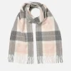 Scarves|Barbour Women's Tartan Scarf - Pink/Grey Tartan
