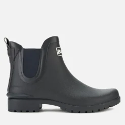 Boots|Hunter Barbour Women's Wilton Chelsea Wellies - Navy - UK 3