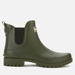 Boots|Hunter Barbour Women's Wilton Chelsea Wellies - Olive - UK 3