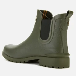 Boots|Hunter Barbour Women's Wilton Chelsea Wellies - Olive - UK 3