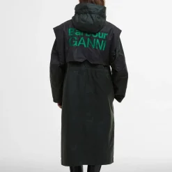 Jackets|Coats|Ganni Barbour x Waxed Cotton Parka - UK 12