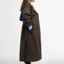 Jackets|Coats|Barbour x GANNI Waxed-Cotton Trench Coat - UK 10
