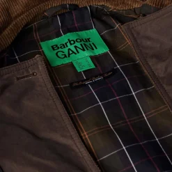 Jackets|Coats|Barbour x GANNI Waxed-Cotton Trench Coat - UK 10
