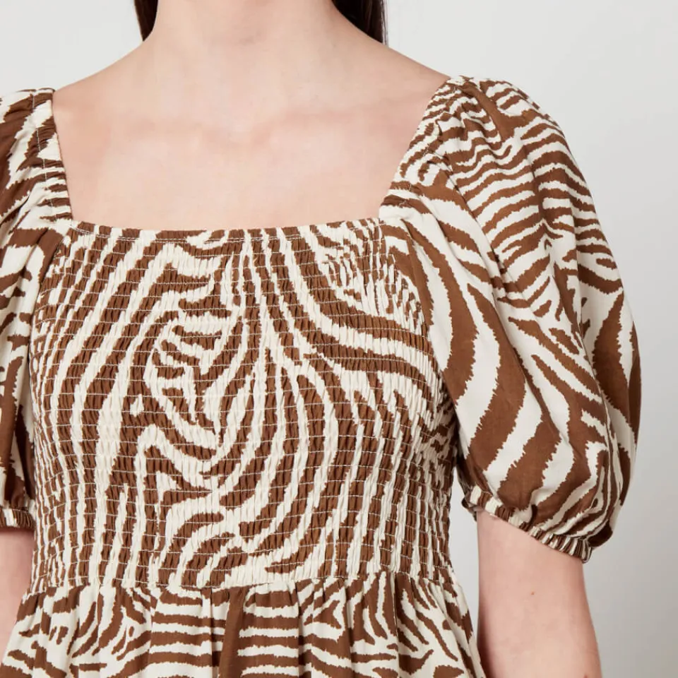Dresses|Dresses|Calvin Klein Barbour X House of Hackney Martello Zebra-Print Lyocell Dress - UK 8
