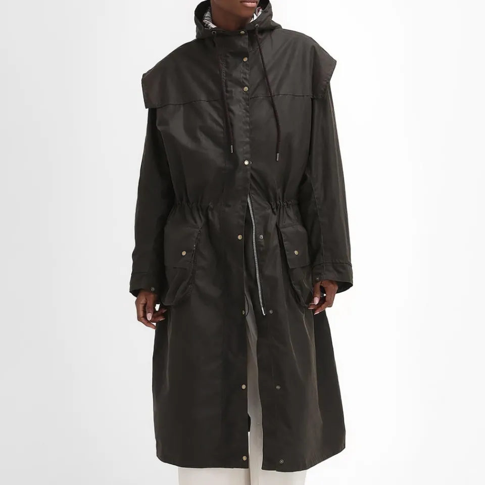 Jackets|Coats|Ganni Barbour x The Edit by Alexa Chung Liam Waxed Cotton Jacket - UK 10
