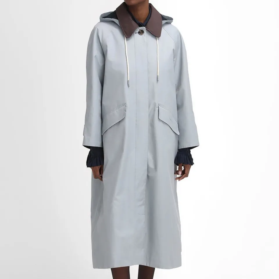 Jackets|Coats|Self-Portrait Barbour x The Edit by Alexa Chung Natalie Waxed Trench Coat - UK 12