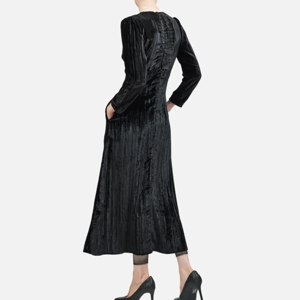Dresses|Dresses|Dr. Martens Batsheva Kavita Shirred Velvet Dress - US 6/UK 10