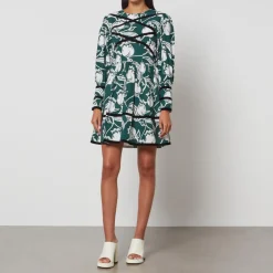 Dresses|Dresses|Batsheva Mini Clemmie Floral-Print Crepe Dress - US 4/UK 8