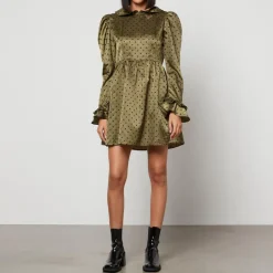 Dresses|Dresses|Dr. Martens Batsheva Prairie Polka-Dot Satin Mini Dress - US 6/UK 10