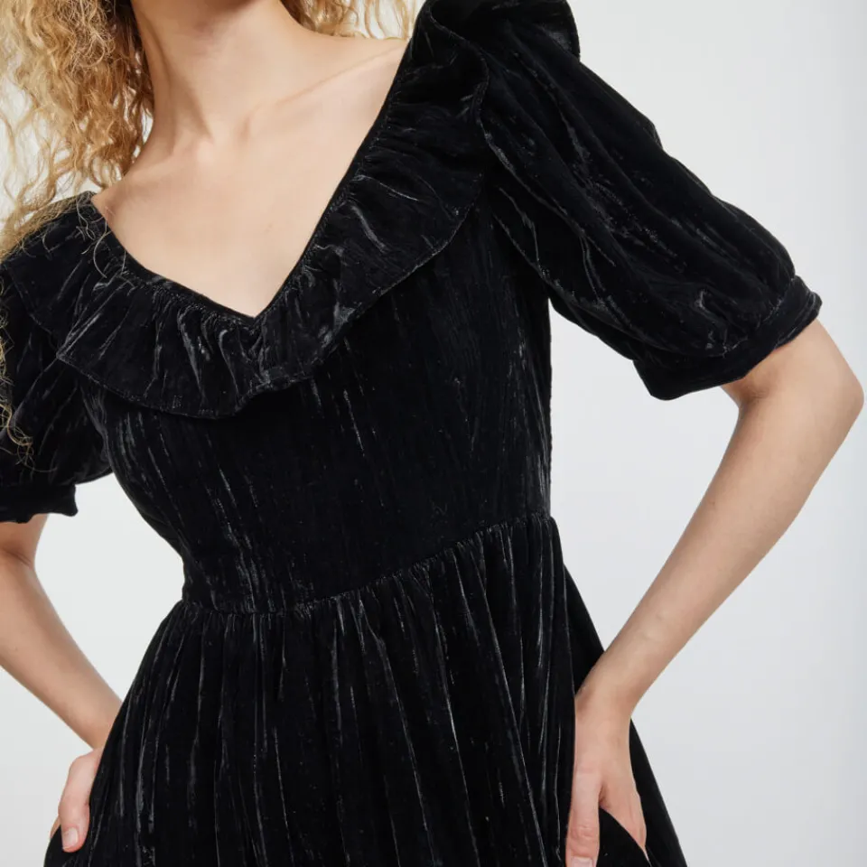 Dresses|Dresses|Dr. Martens Batsheva Ruffle May Crushed Velvet Dress - US 6/UK 10