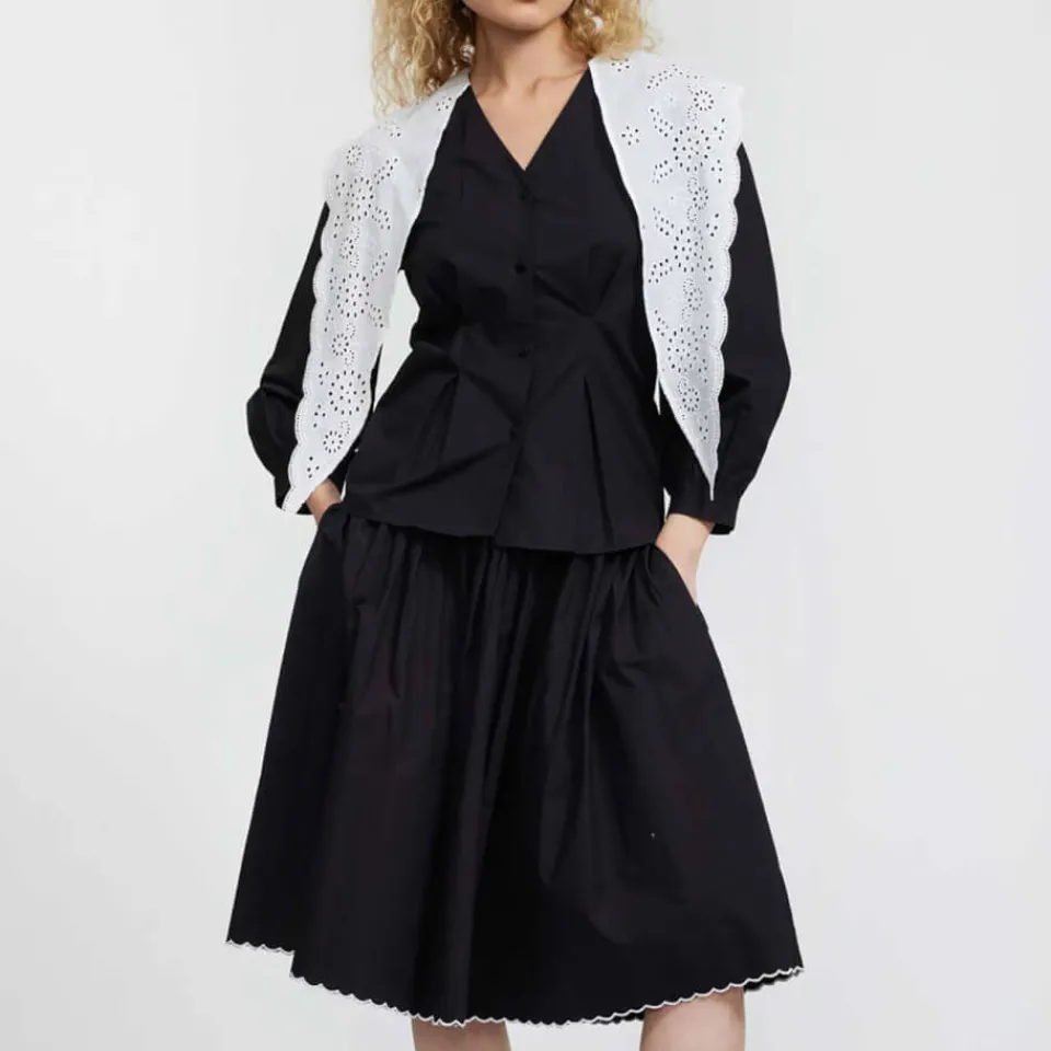 T-Shirts And Tops|Shirts And Blouses|Batsheva Sage Cotton Blouse - US 10/UK 14