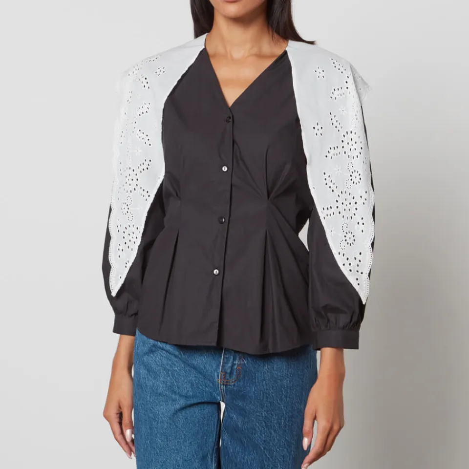 T-Shirts And Tops|Shirts And Blouses|Batsheva Sage Cotton Blouse - US 10/UK 14