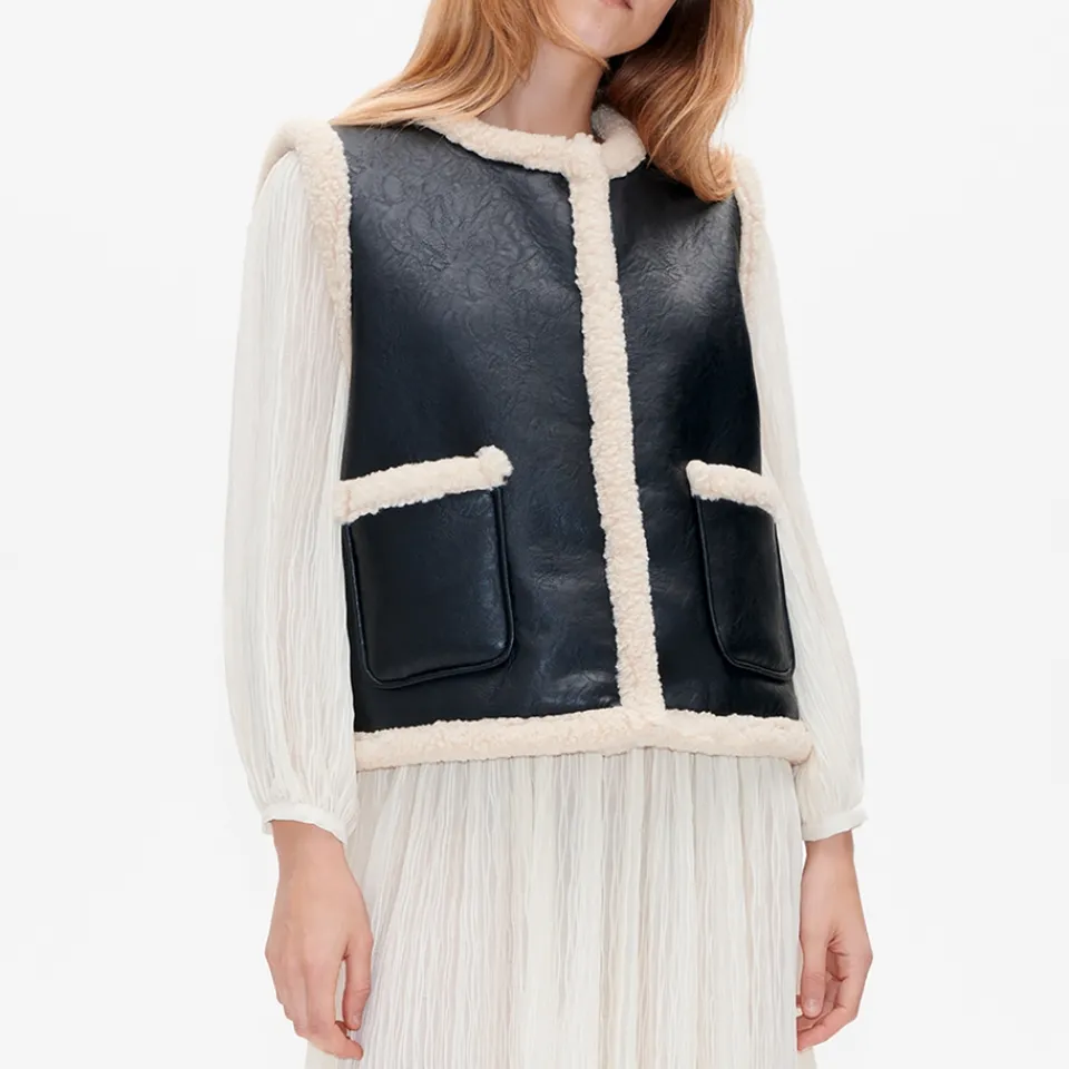 Jackets|Coats|Dr. Martens Baum Und Pferdgarten Bellis Faux Leather Waistcoat - EU 36/UK 8