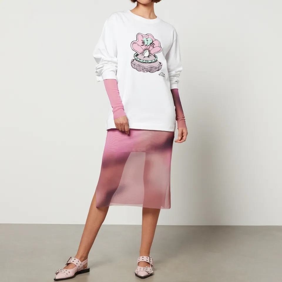 T-Shirts And Tops|Maison Kitsuné Baum Und Pferdgarten Jeevana Printed Organic Cotton-Jersey Top - XS
