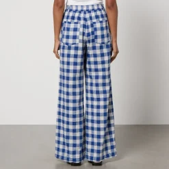 Trousers|Co-Ord Sets|Ganni Baum Und Pferdgarten Namira Cotton and Linen-Blend Trousers - EU 36/UK 8