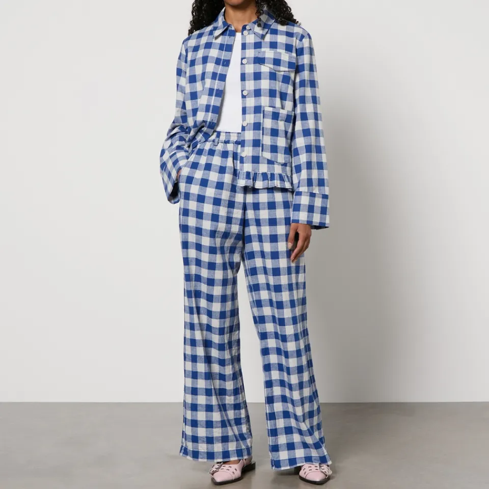Trousers|Co-Ord Sets|Ganni Baum Und Pferdgarten Namira Cotton and Linen-Blend Trousers - EU 36/UK 8