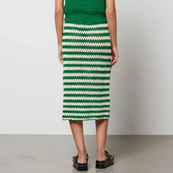 Skirts|Skirts|Dr. Martens Baum Und Pferdgarten Women's Ciel Knitted Skirt - Cream/Green - XS