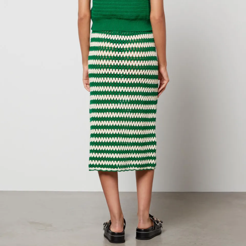 Skirts|Skirts|Dr. Martens Baum Und Pferdgarten Women's Ciel Knitted Skirt - Cream/Green - XS