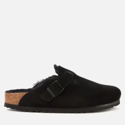 Sandals & Slides|Sandals|Dr. Martens Birkenstock Boston Suede And Shearling Mules - UK 3.5/EU 36