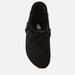Sandals & Slides|Sandals|Dr. Martens Birkenstock Boston Suede And Shearling Mules - UK 3.5/EU 36