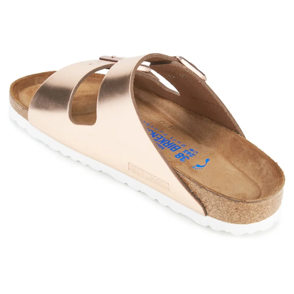 Sandals & Slides|Sandals|Dr. Martens Birkenstock Women's Arizona Slim Fit Leather Double Strap Sandals - Metallic Copper - EU 36/UK 3.5
