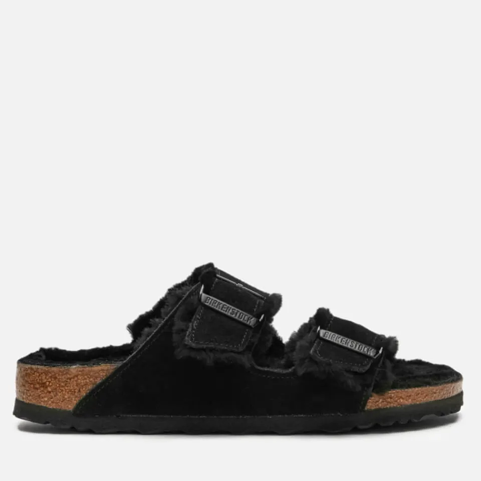 Sandals & Slides|Sandals|Birkenstock Women's Arizona Slim Fit Shearling Double Strap Sandals - UK 3.5