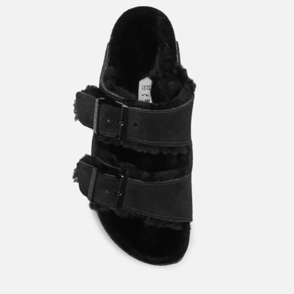 Sandals & Slides|Sandals|Birkenstock Women's Arizona Slim Fit Shearling Double Strap Sandals - UK 3.5