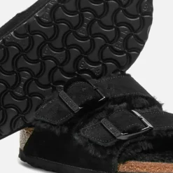 Sandals & Slides|Sandals|Birkenstock Women's Arizona Slim Fit Shearling Double Strap Sandals - UK 3.5