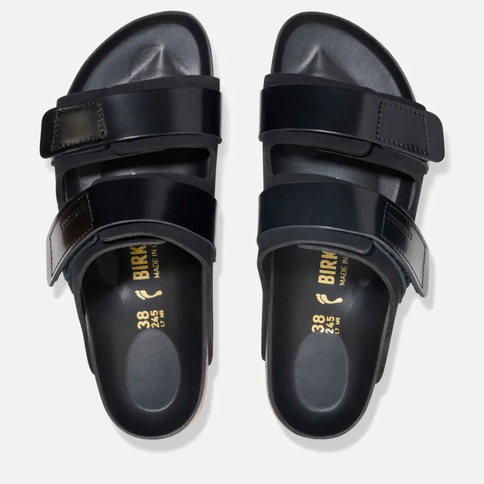 Sandals & Slides|Sandals|Dr. Martens Birkenstock Women's Uji Slim-Fit Nubuck and Leather Double-Strap Sandals - UK 3.5