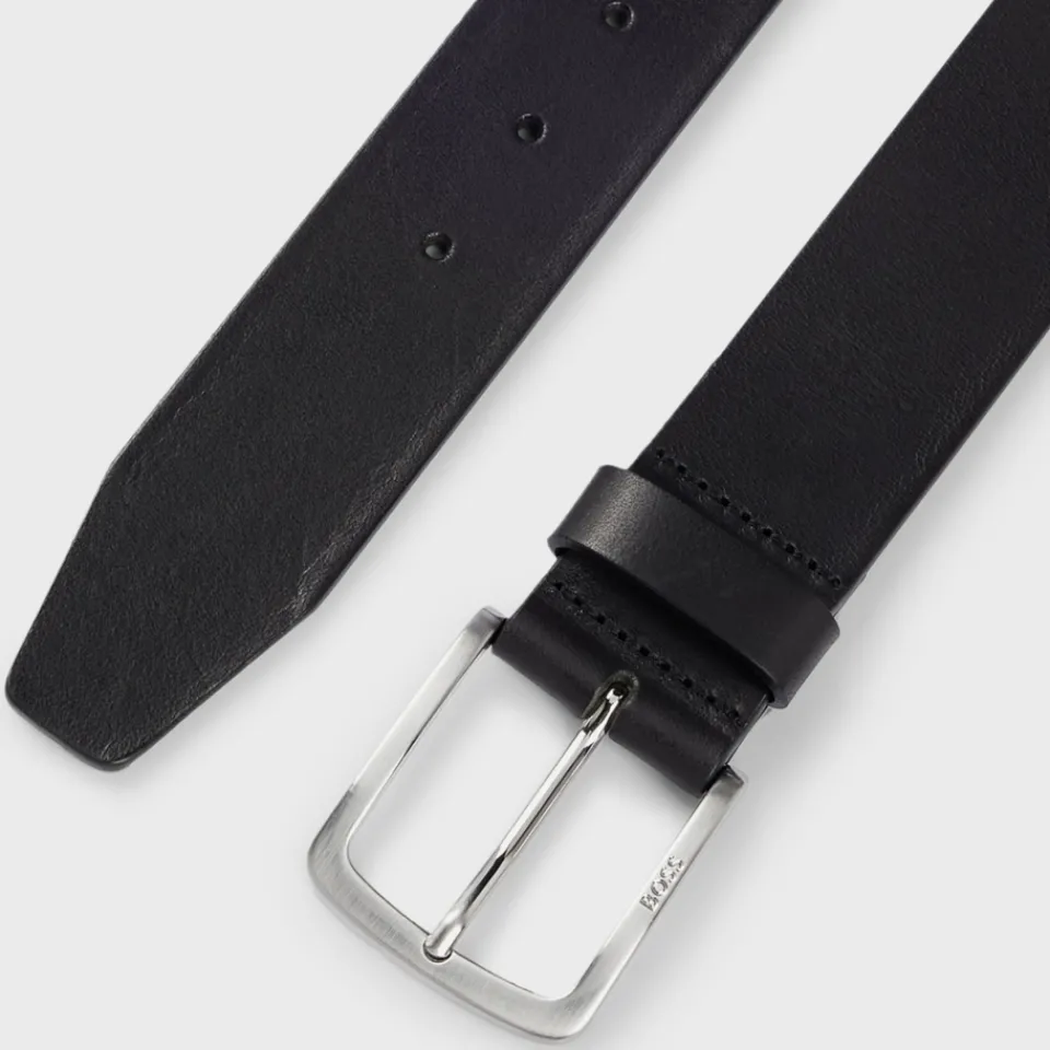 Belts|BOSS Black Joris Leather Belt - 90cm