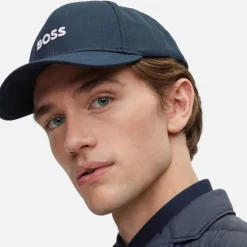Hats|Barbour BOSS Black Zed Cotton-Canvas Cap