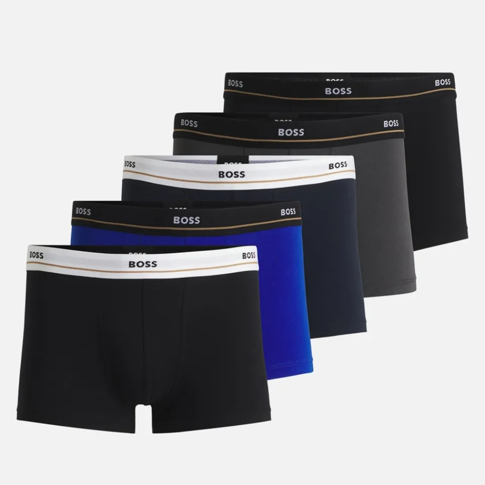 Underwear|Dr. Martens BOSS Bodywear 5 Pack Essential Cotton-Blend Stretch-Jersey Boxers - S