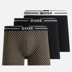Underwear|BOSS Bodywear Cotton-Blend Stretch-Jersey 3 Pack Boxer Briefs - S