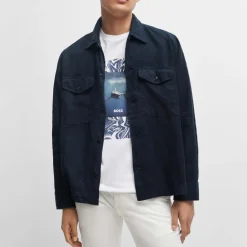 Shirts|Shirts|Maison Kitsuné BOSS Orange Lovel Linen Overshirt - S