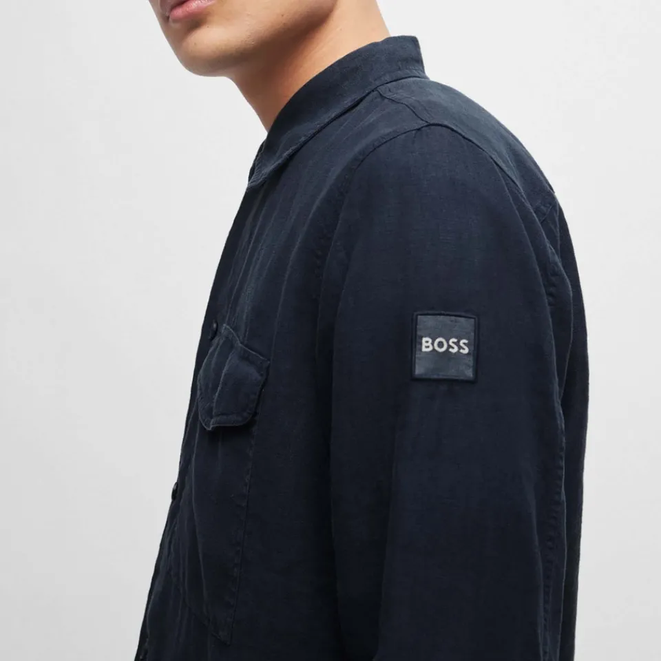 Shirts|Shirts|Maison Kitsuné BOSS Orange Lovel Linen Overshirt - S