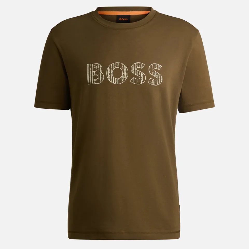 T-Shirts|T-Shirts|Dr. Martens BOSS Orange Te_logotexture Cotton-Jersey T-Shirt - S
