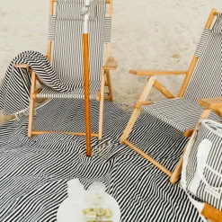Outdoors|Dr. Martens Business & Pleasure Beach Blanket - Black Stripe