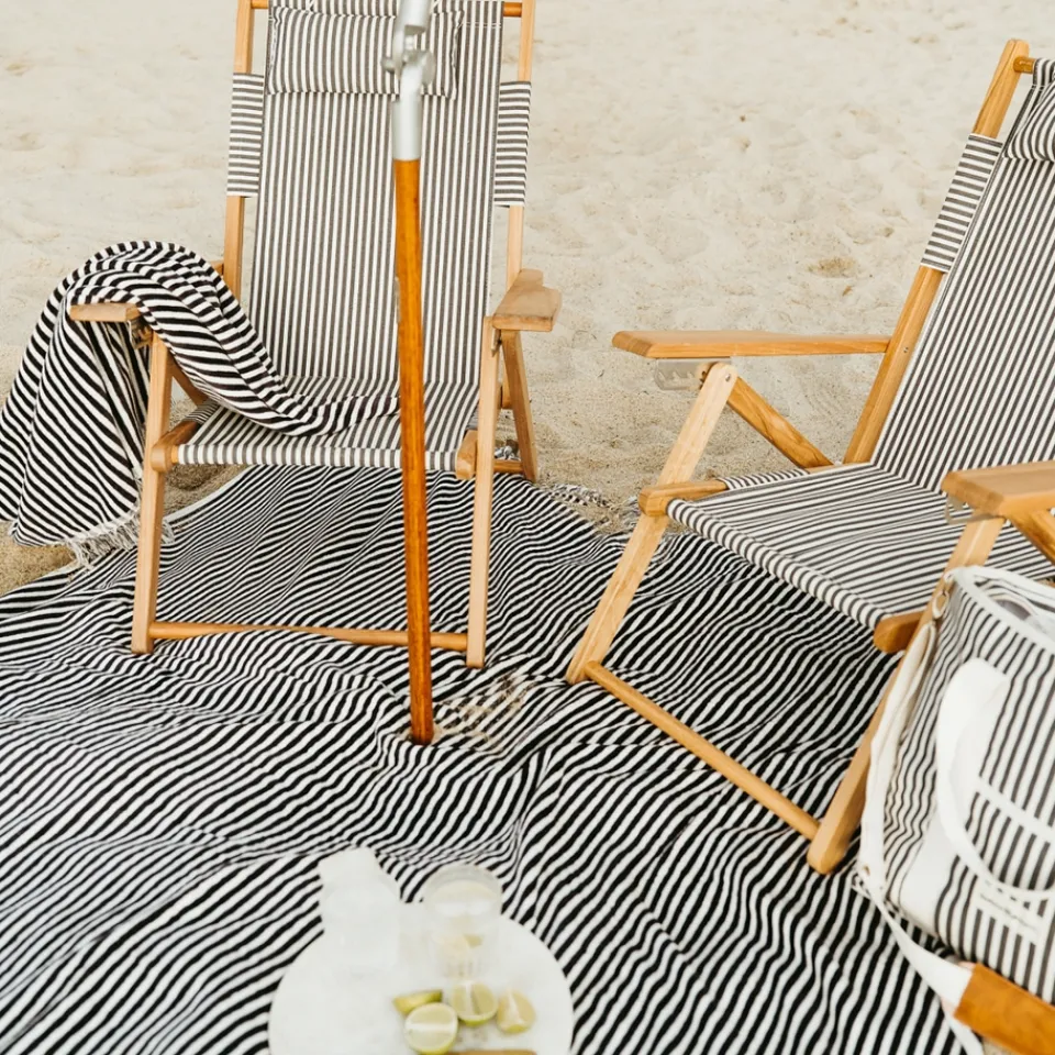 Outdoors|Dr. Martens Business & Pleasure Beach Blanket - Black Stripe